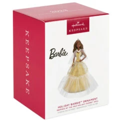 Hallmark 2023 Black Holiday Barbie™ Ornament -Lovely Souvenir Store African American Holiday Barbie Keepsake Ornament 2199QXR8217 04