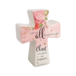 Roman All Things Through Christ Porcelain Prayer Cross