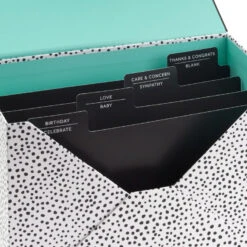 Hallmark Assorted All-Occasion Handmade Greeting Cards In Black Scattered Dot Organizer -Lovely Souvenir Store Assorted AllOccasion Greeting Cards in Organizer 5EBN1121 06