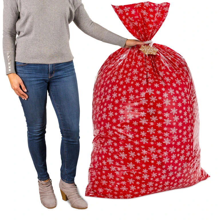 Hallmark Snowmen On Blue And Snowflakes On Red 2-Pack Giant Plastic Christmas Gift Bags 9 Hallmark Snowmen On Blue And Snowflakes On Red 2-Pack Giant Plastic Christmas Gift Bags - Image 7