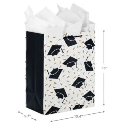 Hallmark 13" Assorted Grad Designs 3-Pack Large Gift Bags With Tissue Paper 10 Hallmark 13" Assorted Grad Designs 3-Pack Large Gift Bags With Tissue Paper -Lovely Souvenir Store Assorted Grad Designs 3Pack Large Gift Bags With Tissue Paper 5GBC1015 03