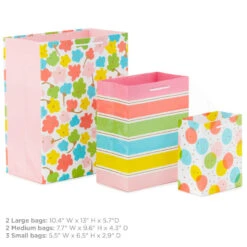 Hallmark Assorted Pastel Designs 8-Pack Small, Medium And Large Gift Bags 10 Hallmark Assorted Pastel Designs 8-Pack Small, Medium And Large Gift Bags -Lovely Souvenir Store Assorted Small Large Pastel Designs Gift Bags 5EGB6640 03