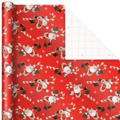 Hallmark Very Vintage Christmas 3-Pack Assortment Wrapping Paper, 120 Sq. Ft. -Lovely Souvenir Store Assorted Vintage Designs Christmas Wrapping Paper 5JXW1079 05