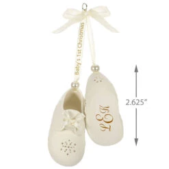 Baby's First Christmas Monogram Booties Porcelain Personalized Ornament -Lovely Souvenir Store Babys First Christmas Monogram Booties Porcelain Personalized Ornament 2299QHE1924B2 03