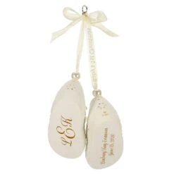 Baby's First Christmas Monogram Booties Porcelain Personalized Ornament -Lovely Souvenir Store Babys First Christmas Monogram Booties Porcelain Personalized Ornament 2299QHE1924B2 06