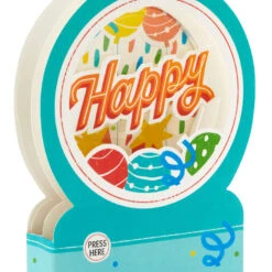 Hallmark All The Happiness Snow Globe Musical 3D Birthday Card With Motion -Lovely Souvenir Store Balloons Snow Globe Musical Motion 3DBirthday Card 1299WDR1212 04