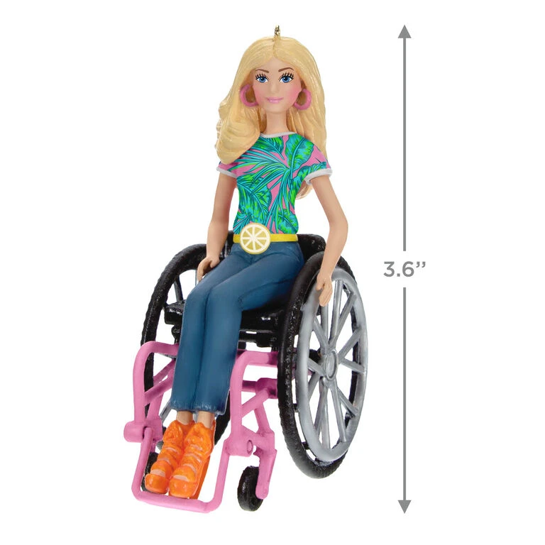 Hallmark Barbie™ Fashionista With Wheelchair Ornament 5 Hallmark Barbie™ Fashionista With Wheelchair Ornament - Image 3
