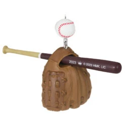 Hallmark Baseball Star 2023 Ornament -Lovely Souvenir Store Baseball Bat Glove and Ball Keepsake Ornament 1399QGO2697 06