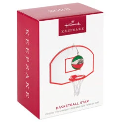 Hallmark Basketball Star 2023 Ornament -Lovely Souvenir Store Basketball Goal and Ball Keepsake Ornament 1399QGO2699 04