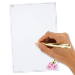 Hallmark Marjolein Bastin Pink Flowers Stationery Set, 40 Sheets -Lovely Souvenir Store Bastin Pink Flowers Blank Sheets Stationery Set 1STN1142 06