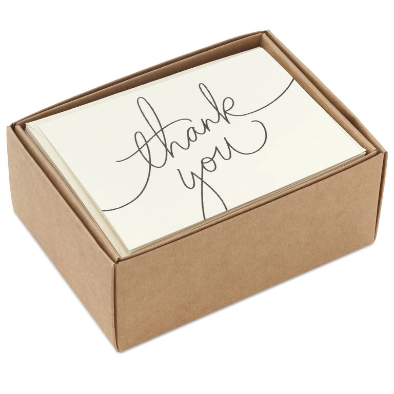 Hallmark Black Script Bulk Boxed Blank Thank-You Notes, Pack Of 40 5 Hallmark Black Script Bulk Boxed Blank Thank-You Notes, Pack Of 40 - Image 4