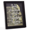 Hallmark Harry Potter™ Friendship And Bravery Hermione Granger™ Framed Quote Sign, 8x10 -Lovely Souvenir Store Black and Gold Books and Hermione Quote Framed Sign 1HPO1085 01