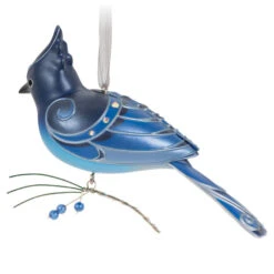Hallmark The Beauty Of Birds Steller's Jay Ornament 13 Hallmark The Beauty Of Birds Steller's Jay Ornament -Lovely Souvenir Store Blue Jay Bird Keepsake Ornament 1799QXR8057 06