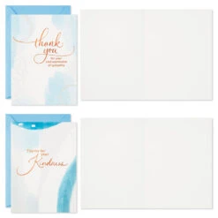Hallmark Blue Watercolor Assortment Blank Sympathy Thank-You Notes, Pack Of 24 11 Hallmark Blue Watercolor Assortment Blank Sympathy Thank-You Notes, Pack Of 24 -Lovely Souvenir Store Blue Watercolor Assortment Sympathy ThankYou Notes 5STZ1137 03