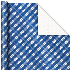 Hallmark Blue And White 3-Pack Holiday Wrapping Paper Assortment, 120 Sq. Ft. -Lovely Souvenir Store Blue and White Holiday Wrapping Paper Assortment 5JXW1256 04
