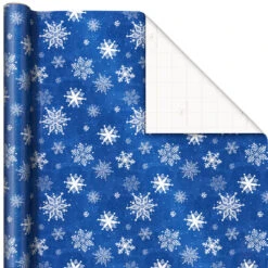 Hallmark Blue And White 3-Pack Holiday Wrapping Paper Assortment, 120 Sq. Ft. -Lovely Souvenir Store Blue and White Holiday Wrapping Paper Assortment 5JXW1256 05