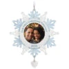 Hallmark Our First Christmas Together Snowflake 2023 Photo Frame Ornament -Lovely Souvenir Store BlueWhite Snowflake Picture Frame Keepsake Ornament 1699QGO2879 01