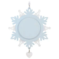 Hallmark Our First Christmas Together Snowflake 2023 Photo Frame Ornament -Lovely Souvenir Store BlueWhite Snowflake Picture Frame Keepsake Ornament 1699QGO2879 06
