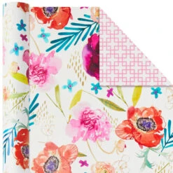 Hallmark Bright Florals 3-Pack Reversible Wrapping Paper, 120 Sq. Ft. Total 13 Hallmark Bright Florals 3-Pack Reversible Wrapping Paper, 120 Sq. Ft. Total -Lovely Souvenir Store Bright Flowers 3Pack Reversible Wrapping Paper 5EWR2433 05