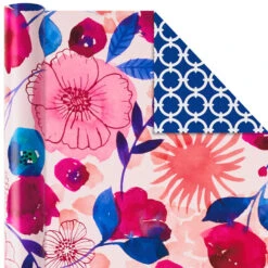 Hallmark Bright Florals 3-Pack Reversible Wrapping Paper, 120 Sq. Ft. Total 14 Hallmark Bright Florals 3-Pack Reversible Wrapping Paper, 120 Sq. Ft. Total -Lovely Souvenir Store Bright Flowers 3Pack Reversible Wrapping Paper 5EWR2433 06