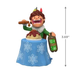 Hallmark Elf Did You Hear That? Ornament With Sound -Lovely Souvenir Store Buddy the Elf With Spaghetti Keepsake Ornament 2099QXI6097 03