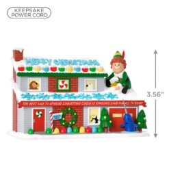 Hallmark Elf Crazy Christmas Cheer Musical Ornament With Light -Lovely Souvenir Store Buddy the Elf on Christmas House Keepsake Ornament 3999QXI7069 03