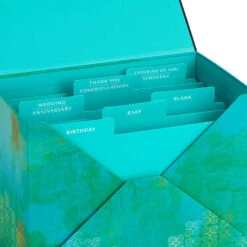 Hallmark Assorted Mahogany All-Occasion Greeting Cards In Green Watercolor Organizer, Box Of 24 12 Hallmark Assorted Mahogany All-Occasion Greeting Cards In Green Watercolor Organizer, Box Of 24 -Lovely Souvenir Store Bulk Pack Assorted Mahogany Cards in Storage Box 5EBN1044 05