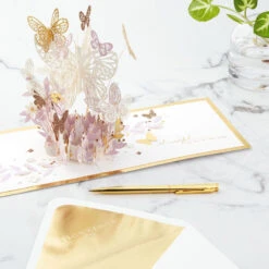 Hallmark Butterfly Bouquet Thankful For You 3D Pop-Up Thinking Of You Card 15 Hallmark Butterfly Bouquet Thankful For You 3D Pop-Up Thinking Of You Card -Lovely Souvenir Store Butterfly Flowers 3D PopUp Thinking of You Card 1299LAD9643 06