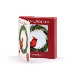Cardinal On Holly Wreath Magnet Ornament And Matching Card -Lovely Souvenir Store Cardinal Magnet Ornament With Card 2020230116 03