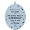 Hallmark Ceramic Personalized Ornament—Vertical Oval -Lovely Souvenir Store Ceramic Personalized OrnamentVertical Oval 1999QHE1739B2 01