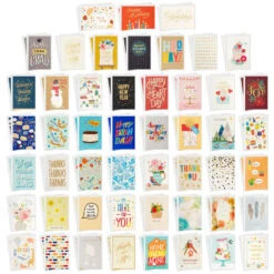 Hallmark Cheerful Celebrations Boxed All-Occasion Cards Assortment, Pack Of 100 -Lovely Souvenir Store Cheerful Celebrations Boxed AllOccasion Cards 5EBN1069 02