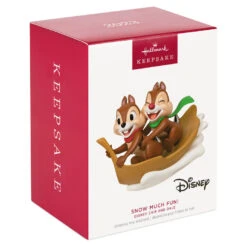 Hallmark Disney Chip And Dale Snow Much Fun! Ornament -Lovely Souvenir Store Chip and Dale Chipmunks Sledding Keepsake Ornament 2099QXD6567 04