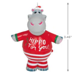 Hallmark I Want A Hippopotamus For Christmas Musical Ornament -Lovely Souvenir Store Christmas Hippopotamus Keepsake Ornament 2099QGO2627 03