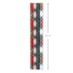 Hallmark Classic Plaids 4-Pack Wrapping Paper Assortment, 120 Sq. Ft. 17 Hallmark Classic Plaids 4-Pack Wrapping Paper Assortment, 120 Sq. Ft. -Lovely Souvenir Store Classic Plaids Christmas Wrapping Paper Assortment 5JXW1040 08