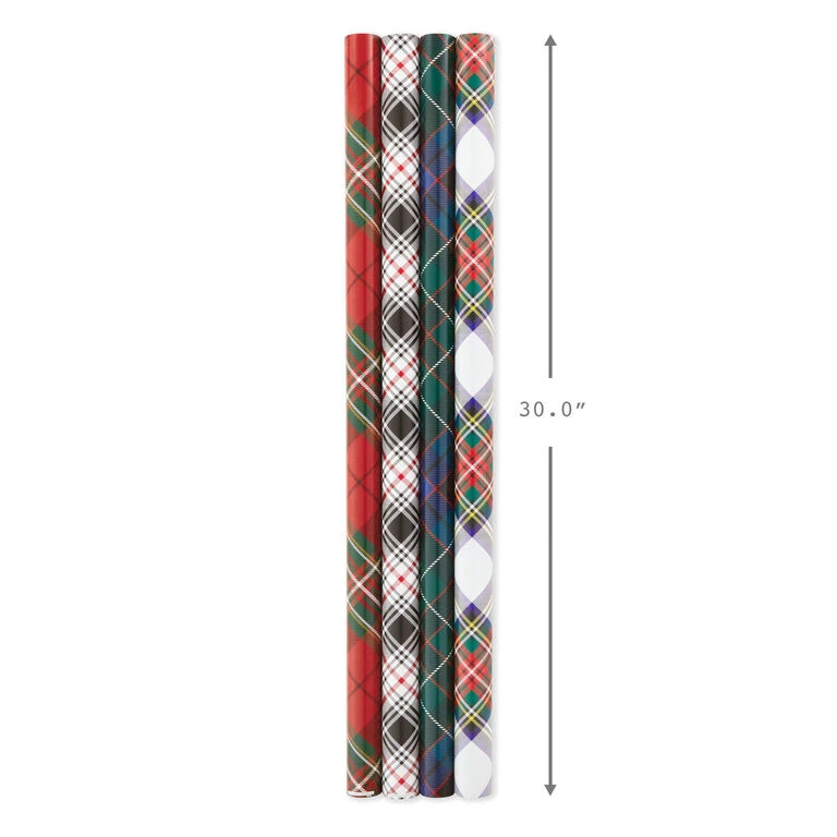 Hallmark Classic Plaids 4-Pack Wrapping Paper Assortment, 120 Sq. Ft. 10 Hallmark Classic Plaids 4-Pack Wrapping Paper Assortment, 120 Sq. Ft. - Image 8