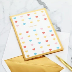 Hallmark Love You Always 3D Pop-Up Love Card -Lovely Souvenir Store Colorful Hearts 3D PopUp Love Card 1299LAD2904 06