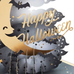 Hallmark Crescent Moon 3-D Pop-Up Halloween Card -Lovely Souvenir Store Crescent Moon and Bats 3D PopUp Halloween Card 1299IEH3001 04