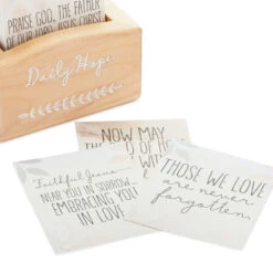 Hallmark Daily Hope 30-Day Promise Box With Inspirational Cards 6 Hallmark Daily Hope 30-Day Promise Box With Inspirational Cards -Lovely Souvenir Store Daily Hope Wood Promise Box and 30 Inspirational Cards 1BMK1602 02