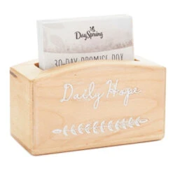 Hallmark Daily Hope 30-Day Promise Box With Inspirational Cards 7 Hallmark Daily Hope 30-Day Promise Box With Inspirational Cards -Lovely Souvenir Store Daily Hope Wood Promise Box and 30 Inspirational Cards 1BMK1602 03