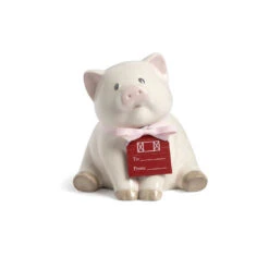 Demdaco Cream Piggy Bank, 6" -Lovely Souvenir Store Demdaco Cream Piggy Bank for Baby 5004820073 03