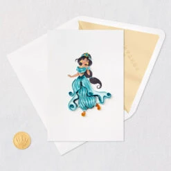 Hallmark Disney Princess Jasmine Magical Day Quilled Paper Handmade Card -Lovely Souvenir Store Disney Jasmine Quilled Paper Handmade Card for Her 1299LAD2857 05