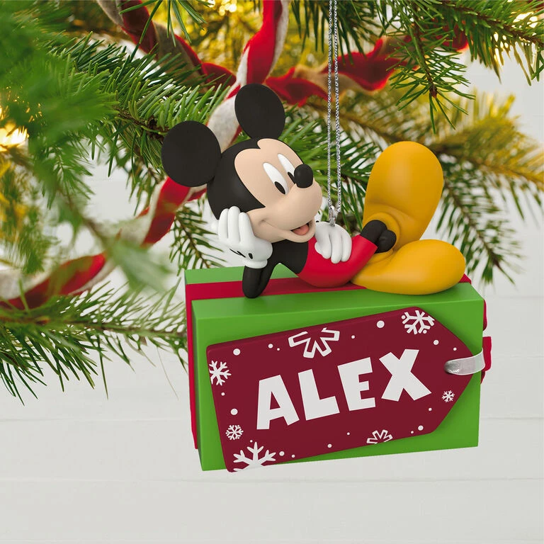 Hallmark Disney Mickey Mouse Christmas Present Personalized Ornament 4 Hallmark Disney Mickey Mouse Christmas Present Personalized Ornament - Image 2