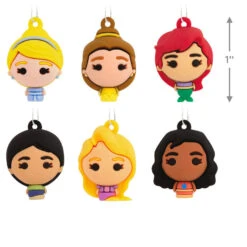 Mini Disney Princess Shatterproof Hallmark Ornaments, Set Of 6 -Lovely Souvenir Store Disney Princess Miniature Christmas Ornaments Set of 6 2HCM6131 03