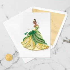 Hallmark Disney The Princess And The Frog Tiana Happy Wish Quilled Paper Handmade Card -Lovely Souvenir Store Disney Princess and the Frog Tiana Quilled Paper Card 1299LAD2855 05