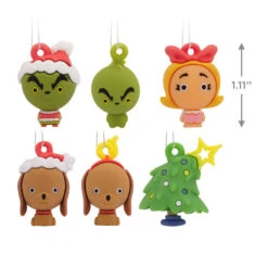 Mini Dr. Seuss's How The Grinch Stole Christmas!™ Shatterproof Hallmark Ornaments, Set Of 6 -Lovely Souvenir Store Dr. Seuss How the Grinch Stole Christmas Miniature Christmas Ornaments Set of 6 3HCM912 04