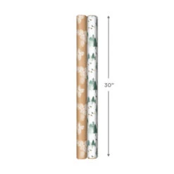 Hallmark Elegant Evergreens 2-Pack Holiday Wrapping Paper, 150 Sq. Ft. -Lovely Souvenir Store Elegant Evergreens Holiday Wrapping Paper 5JXW1203 04