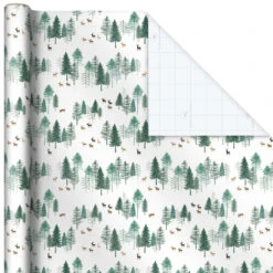 Hallmark Elegant Evergreens 2-Pack Holiday Wrapping Paper, 150 Sq. Ft. -Lovely Souvenir Store Elegant Evergreens Holiday Wrapping Paper 5JXW1203 06