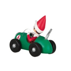 Hallmark The Elf On The Shelf® Race To The Finish Scout Elf™ Ornament -Lovely Souvenir Store Elf on the Shelf in Race Car Keepsake Ornament 1799QXI7357 06