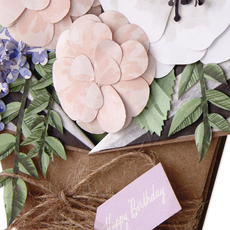 Hallmark Flower Bouquet Beautiful Day Birthday Card 6 Hallmark Flower Bouquet Beautiful Day Birthday Card - Image 4