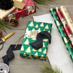 Hallmark Traditional 3-Pack Foil Christmas Wrapping Paper Assortment, 60 Sq. Ft. -Lovely Souvenir Store Foil Christmas Wrapping Paper Assortment 5JXW1065 03